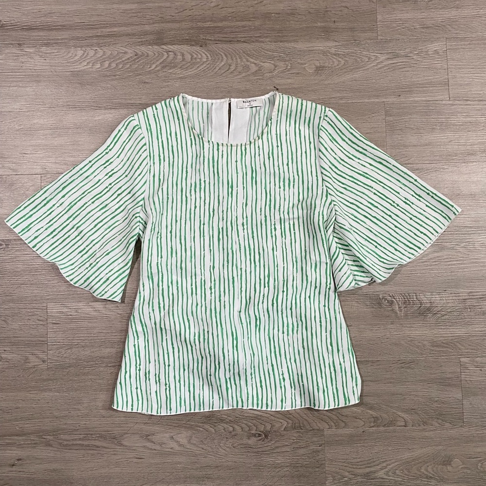 Babaton Britannic Blouse‎ in white/beach grass - Picture 3 of 6